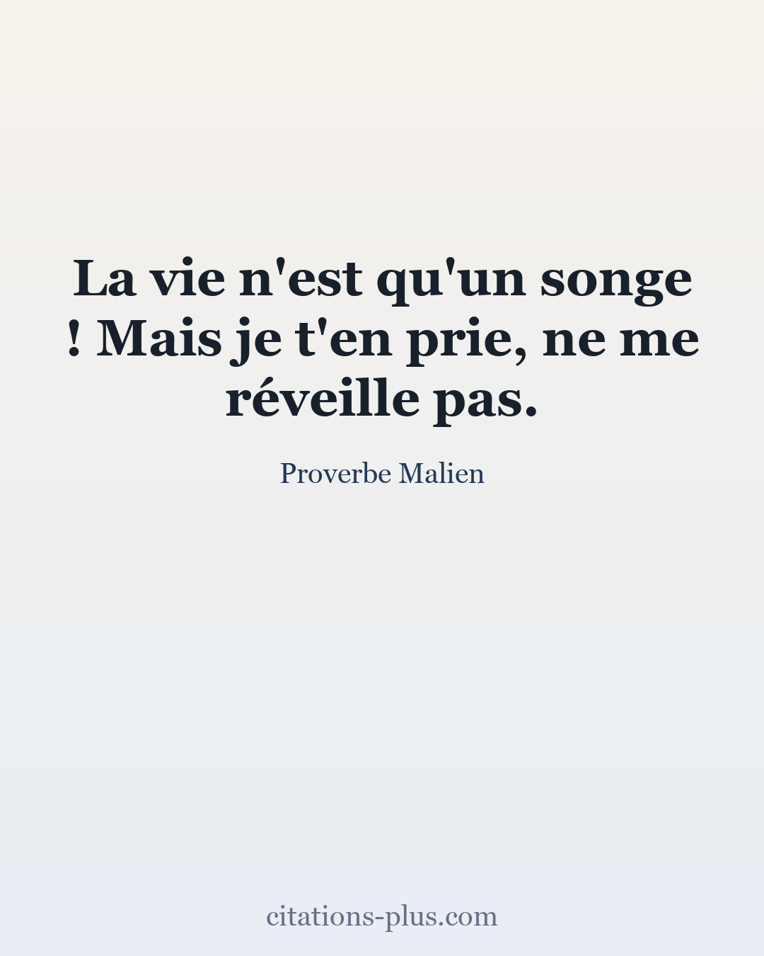 Carte Premium clair — Proverbe Malien