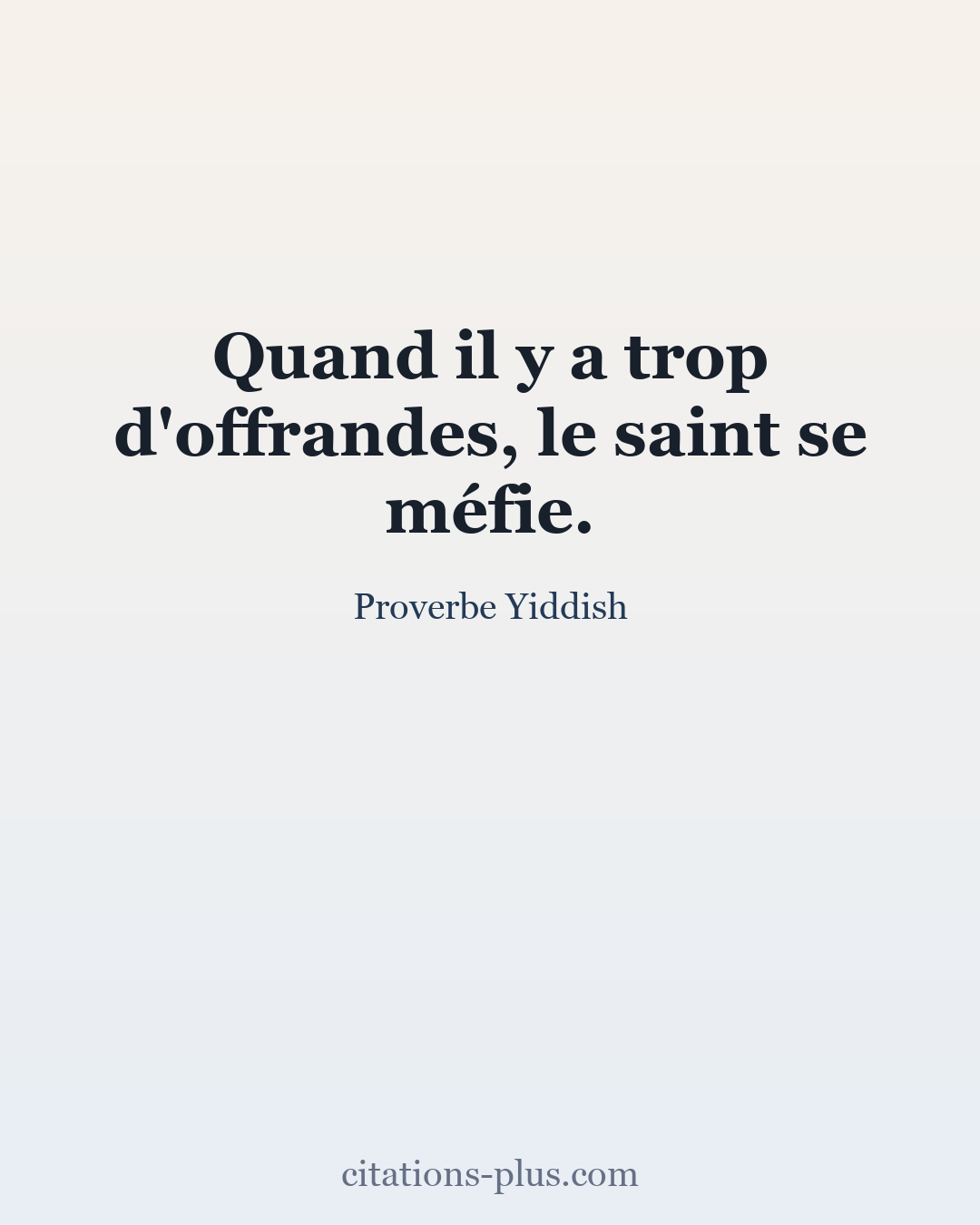 Carte Premium clair — Proverbe Yiddish