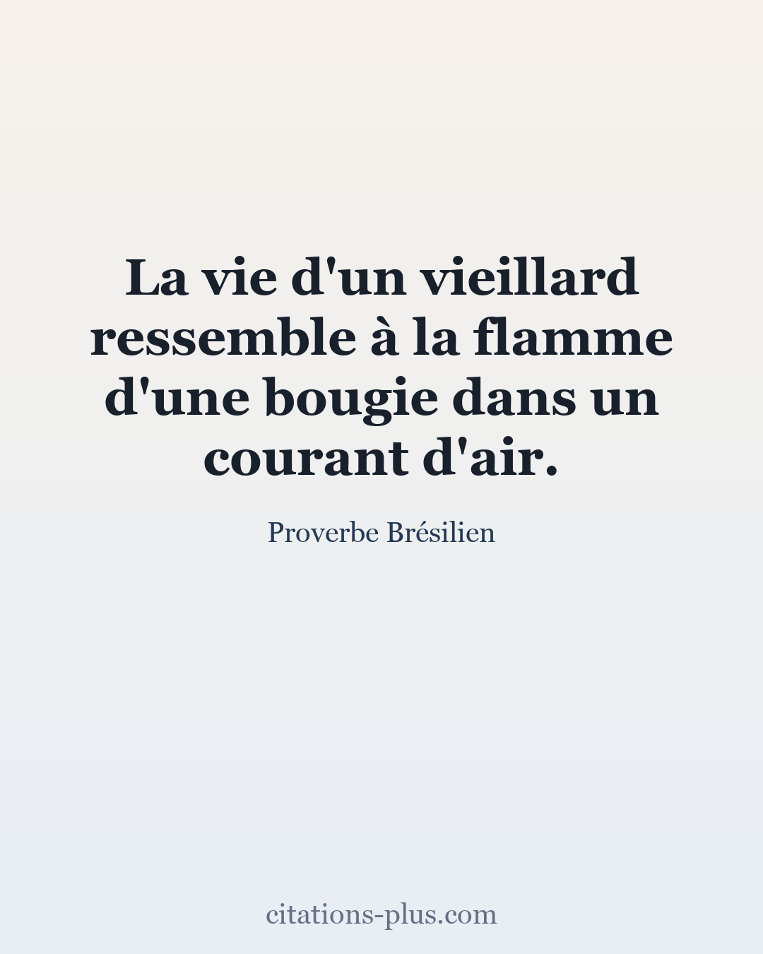 Carte Premium clair — Proverbe Brésilien