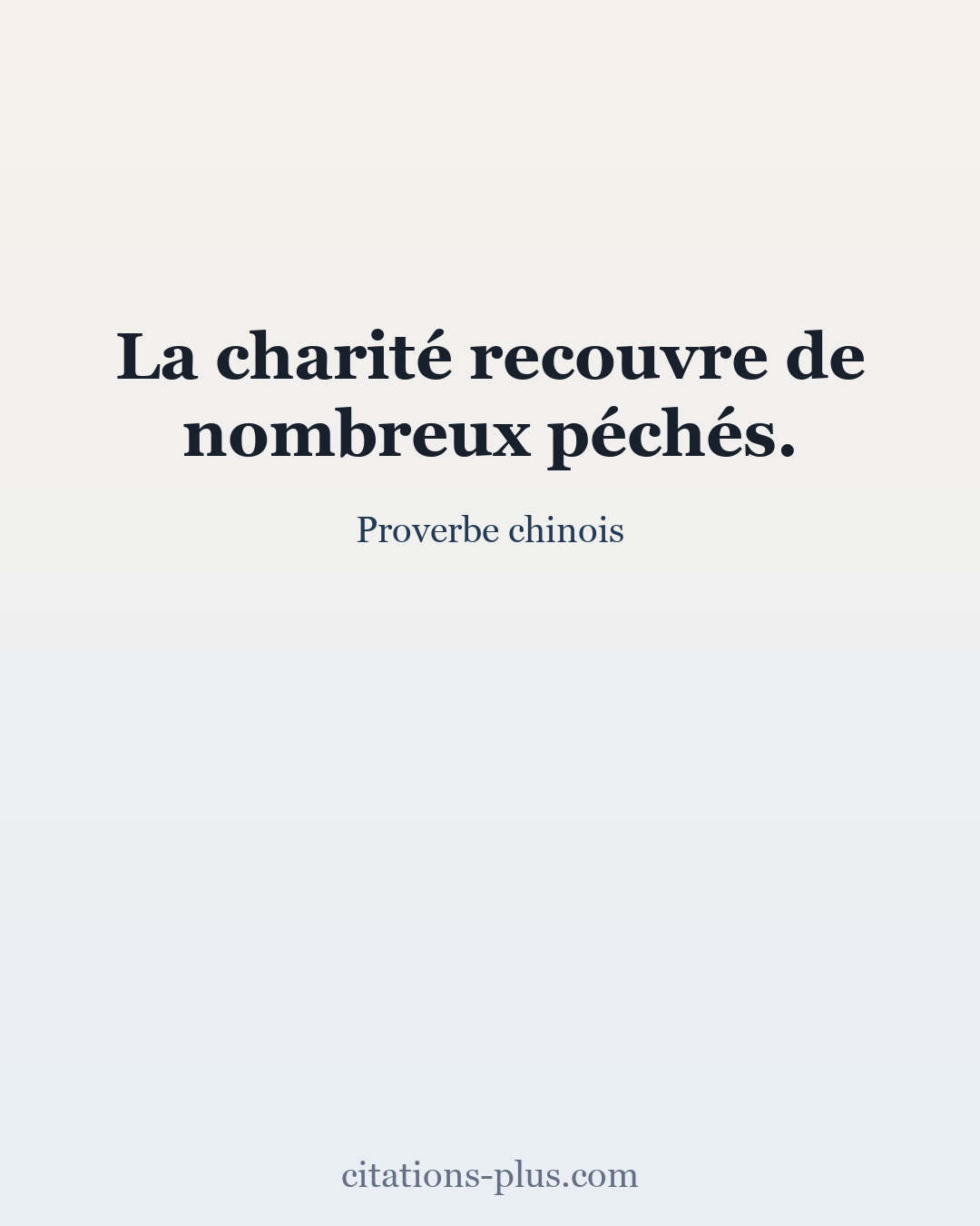 Carte Premium clair — Proverbe chinois