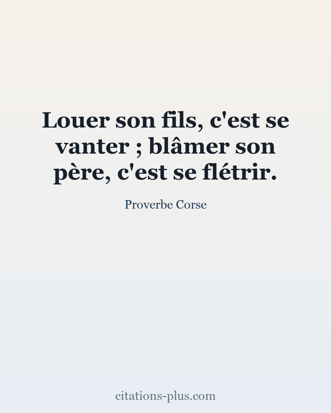Carte Premium clair — Proverbe Corse