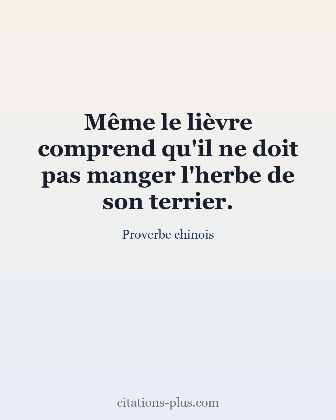 Carte Premium clair — Proverbe chinois
