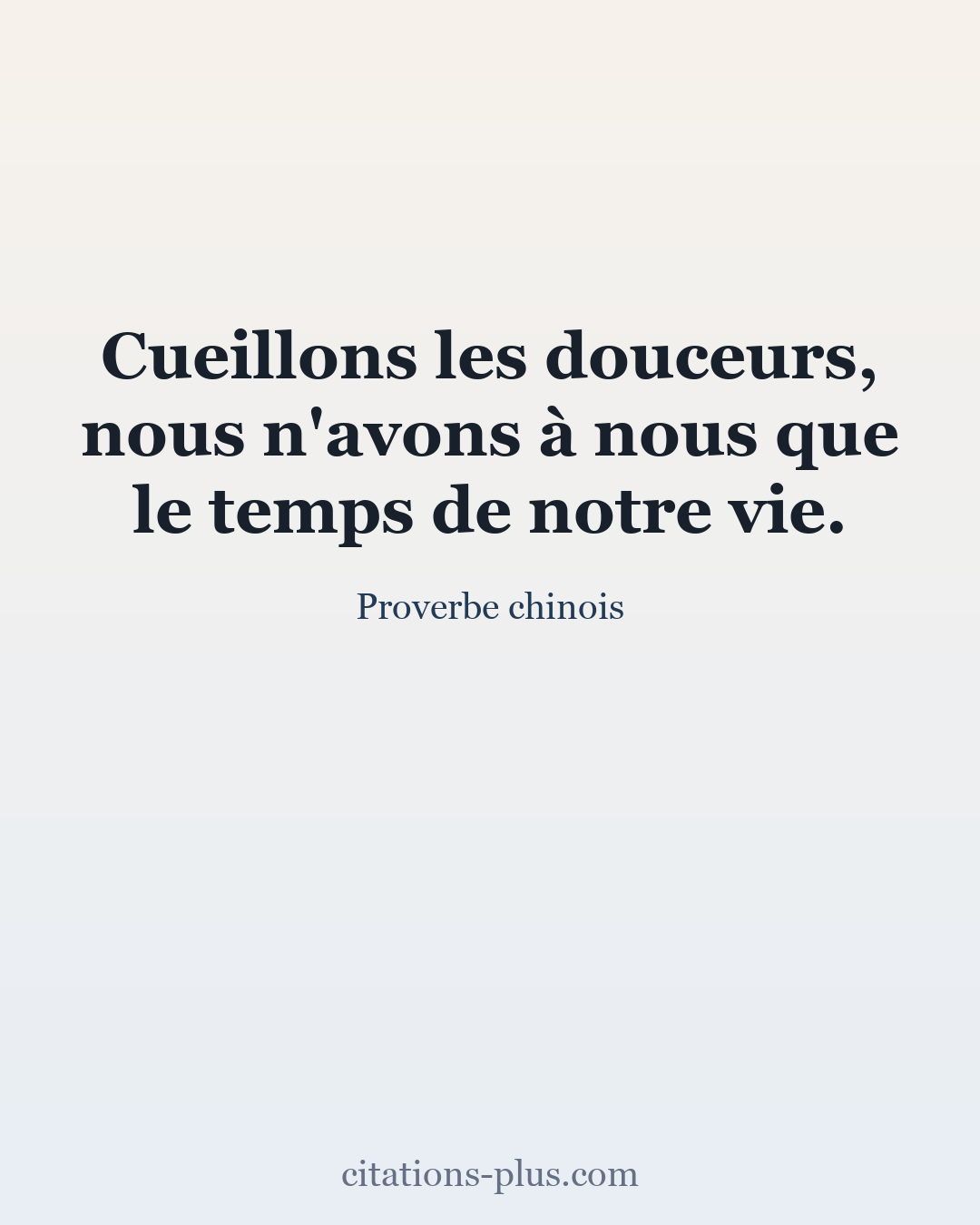 Carte Premium clair — Proverbe chinois