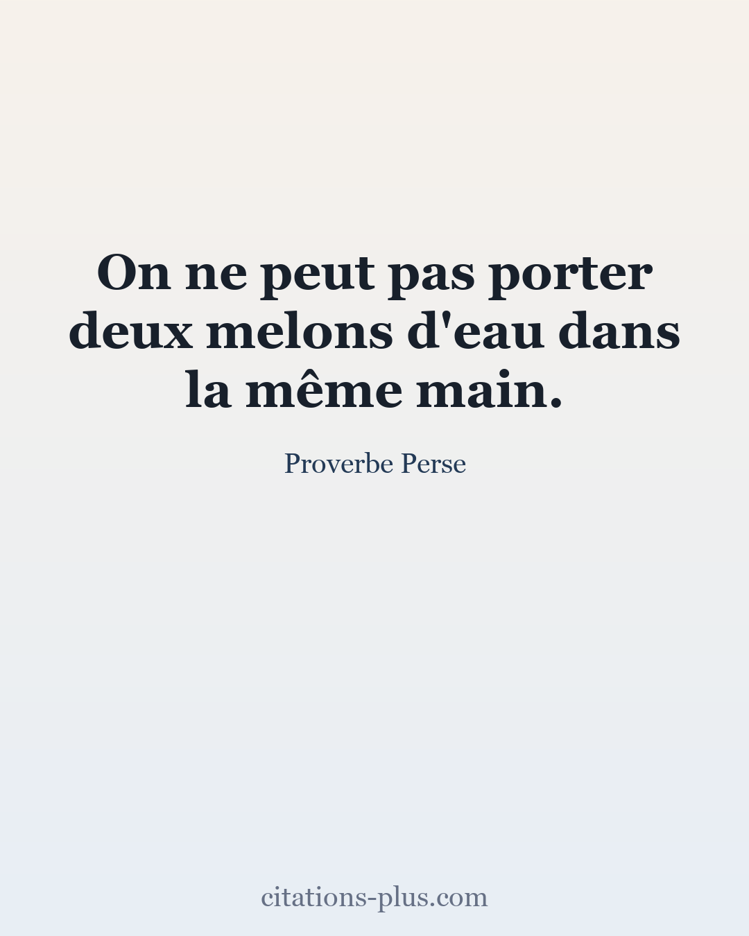 Carte Premium clair — Proverbe Perse