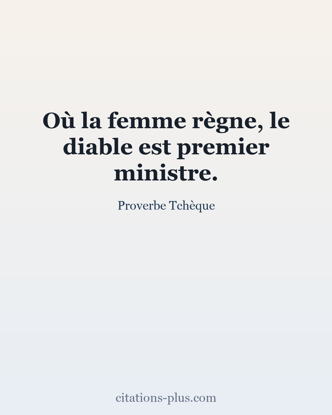 Carte Premium clair — Proverbe Tchèque