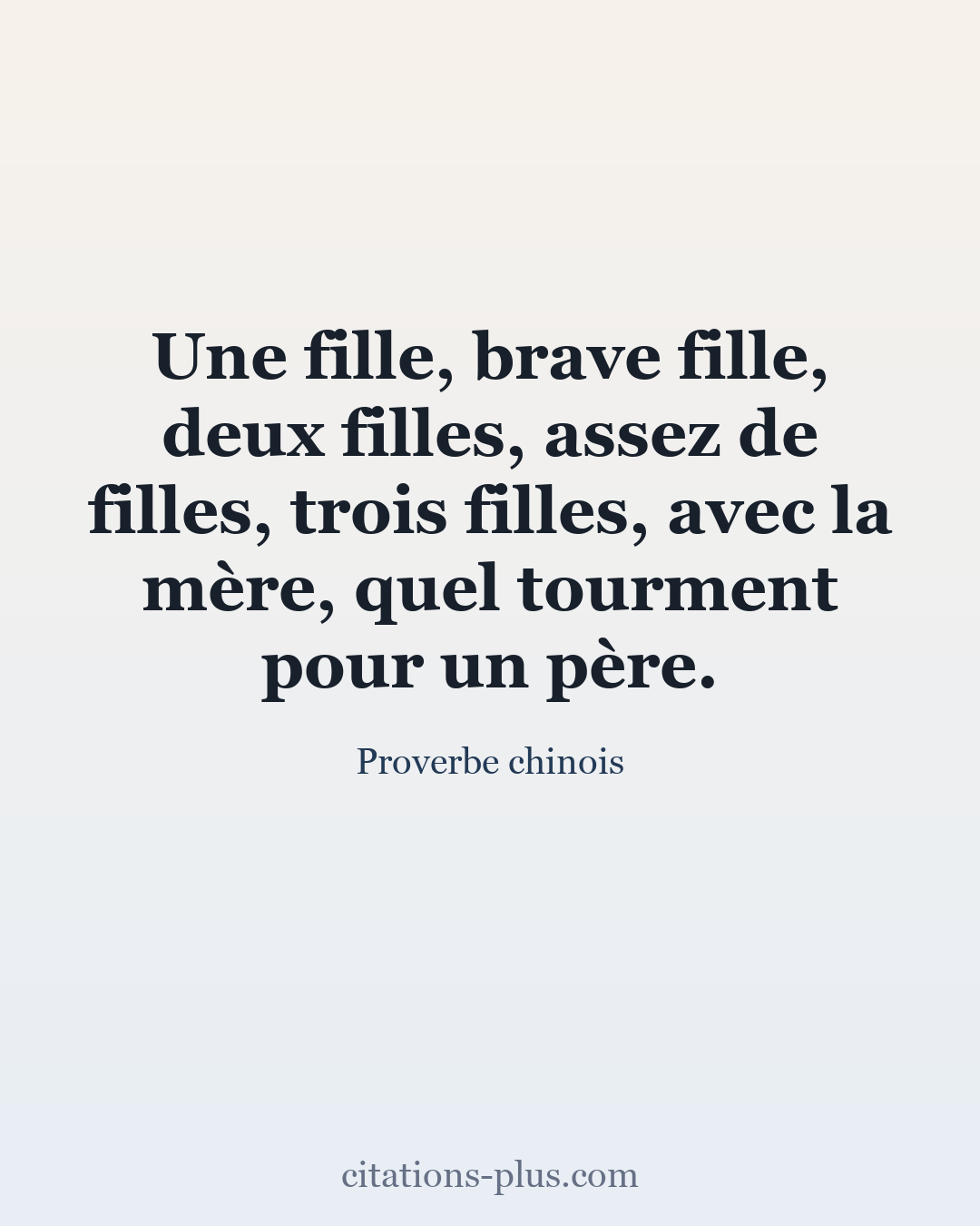 Carte Premium clair — Proverbe chinois
