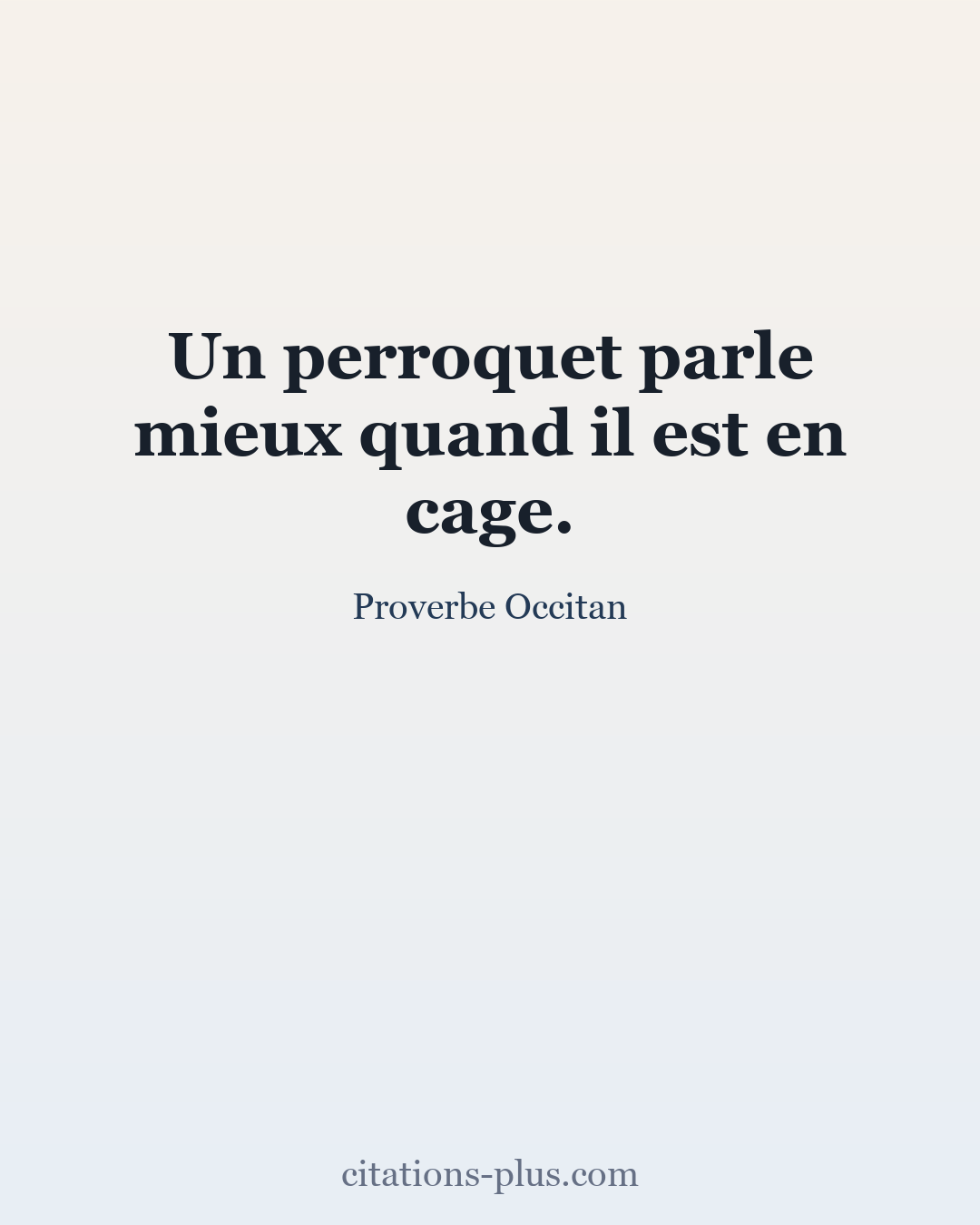 Carte Premium clair — Proverbe Occitan