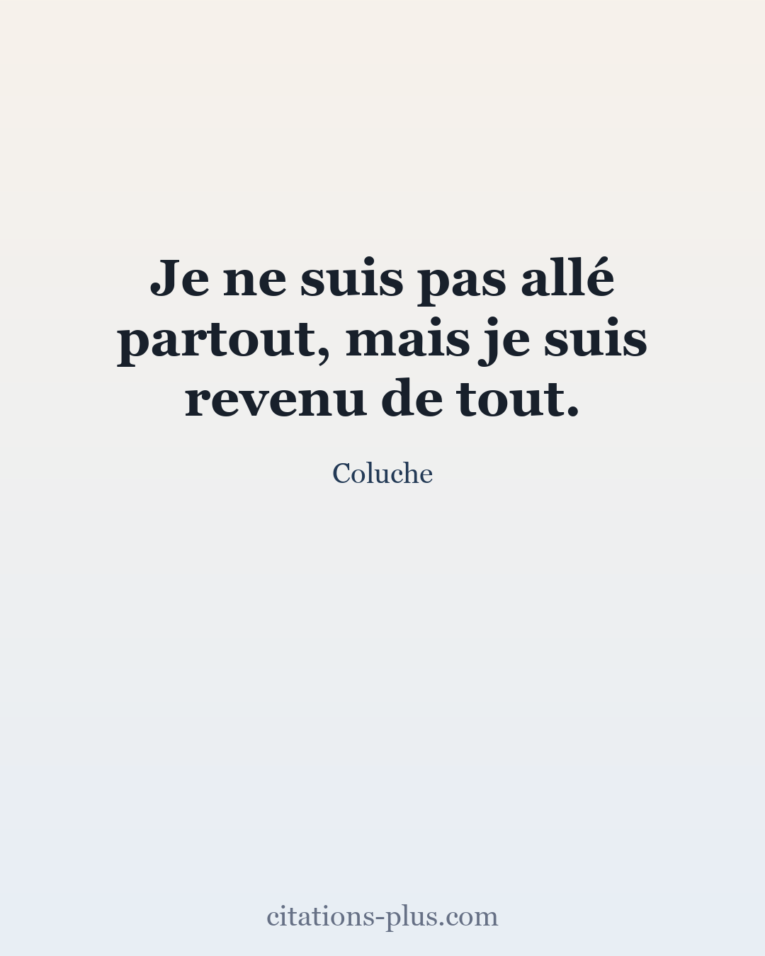 Carte Premium clair — Coluche