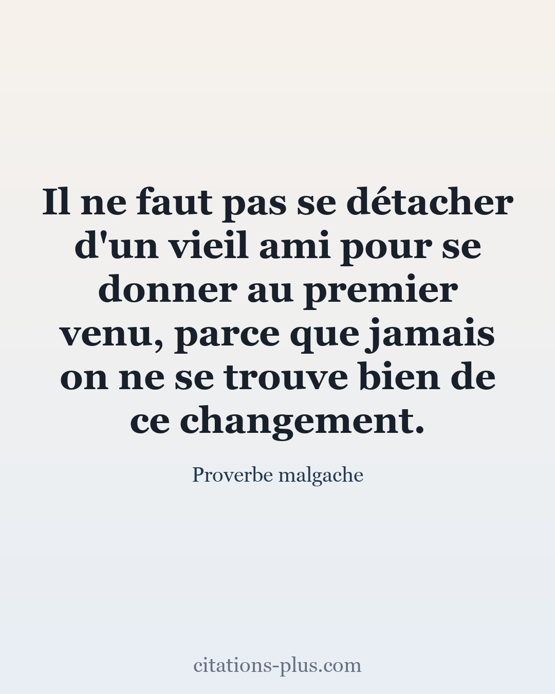 Carte Premium clair — Proverbe malgache