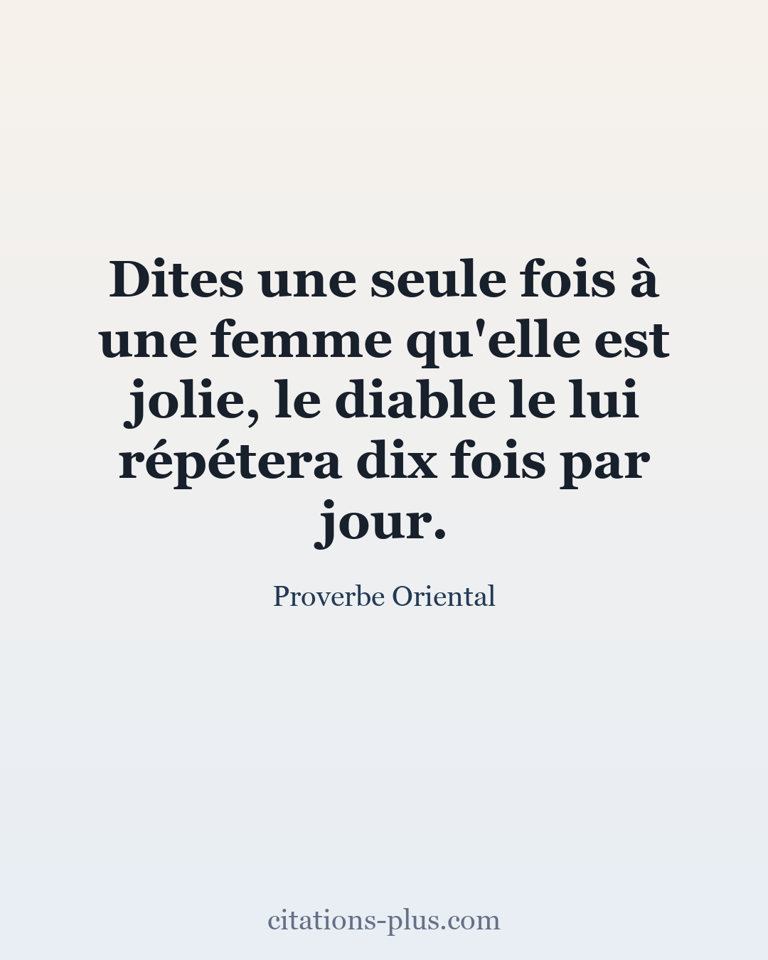 Carte Premium clair — Proverbes orientaux