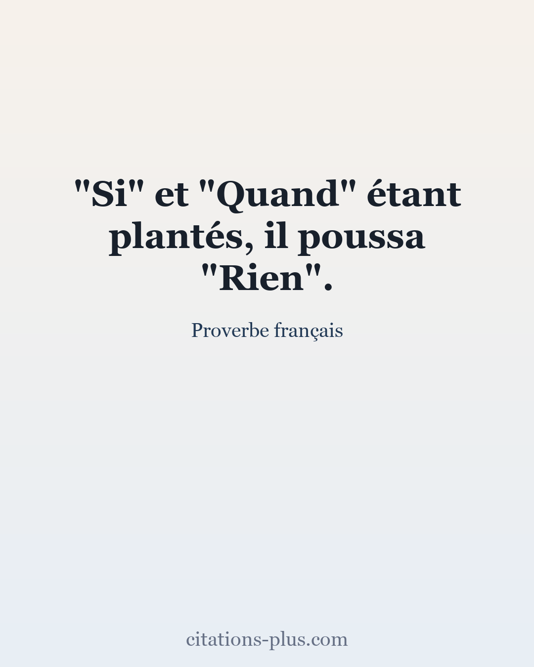 Carte Premium clair — Proverbe français