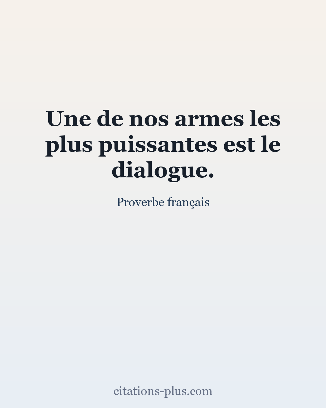 Carte Premium clair — Proverbe français