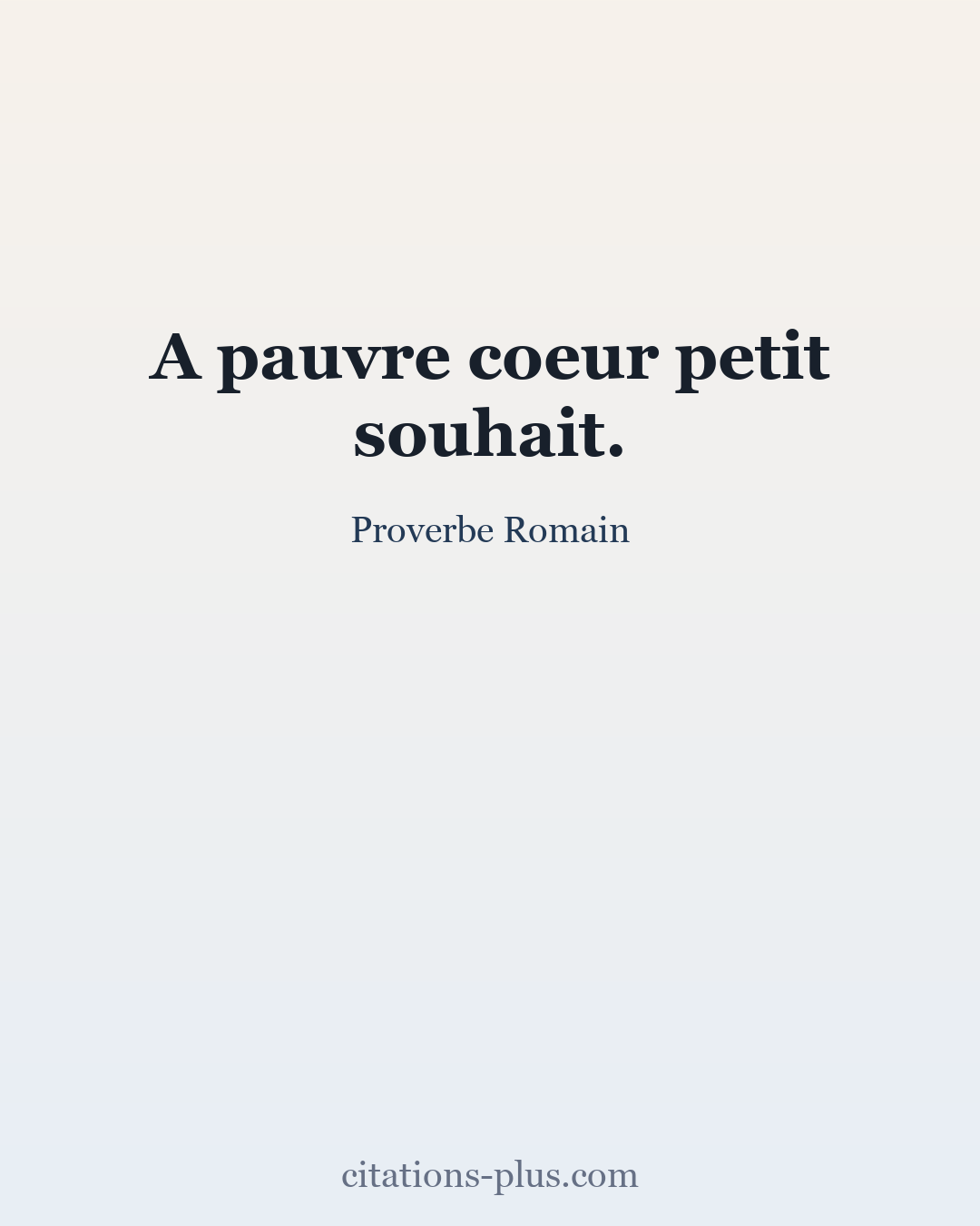 Carte Premium clair — Proverbe Romain