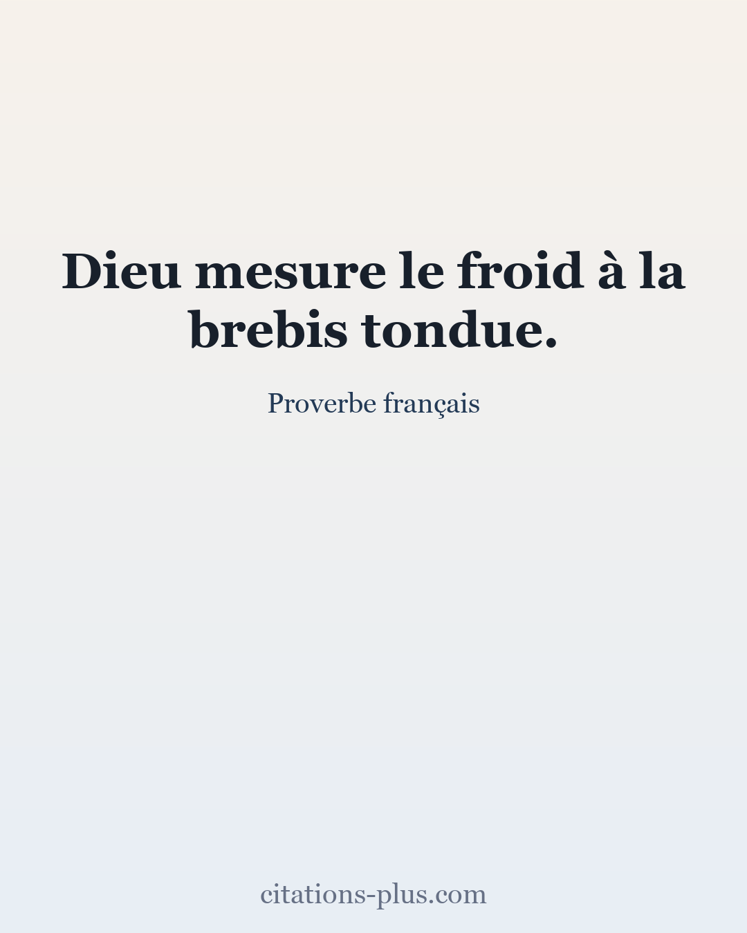 Carte Premium clair — Proverbe français