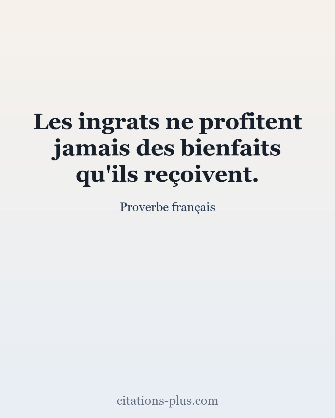 Carte Premium clair — Proverbe français