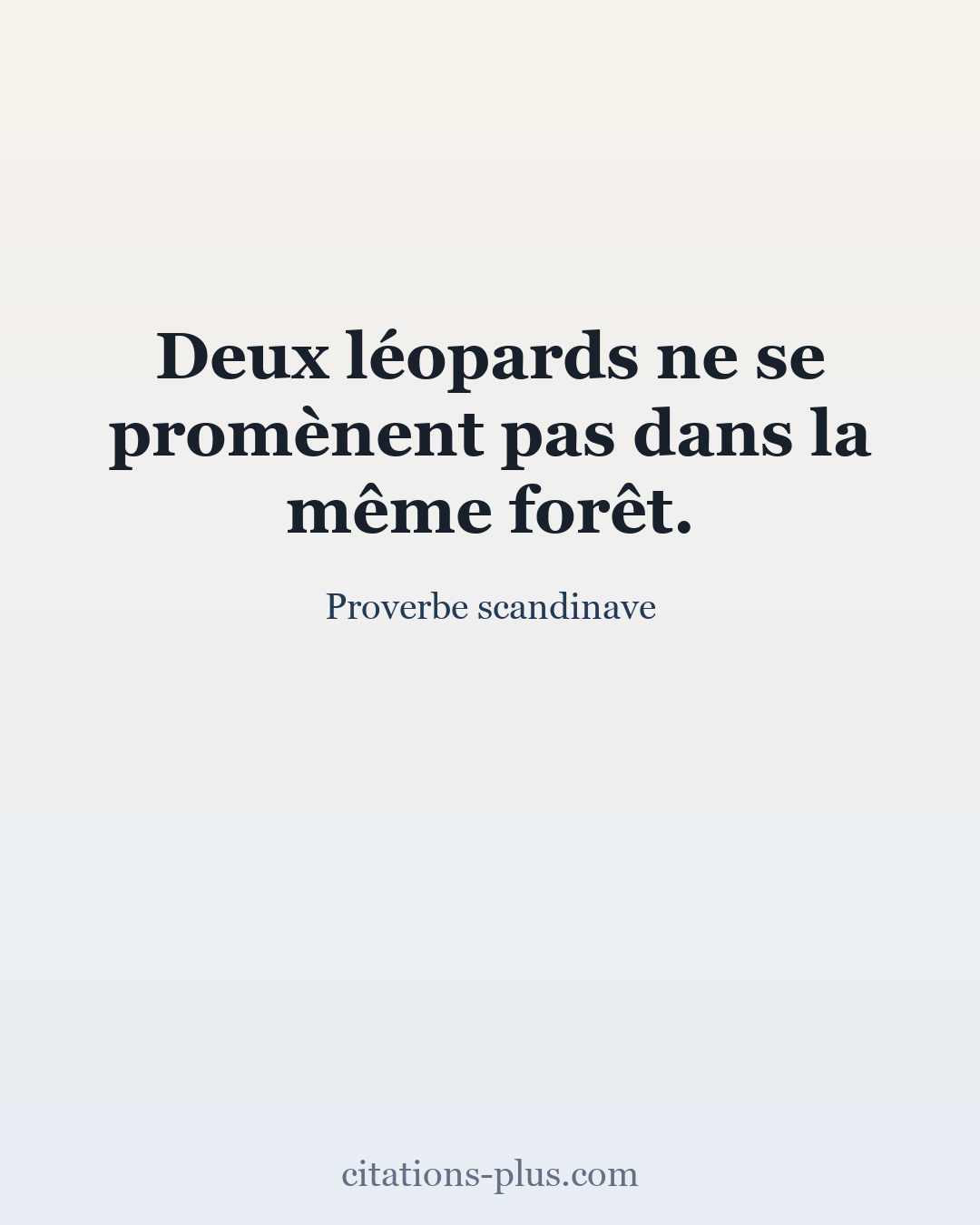 Carte Premium clair — Proverbe scandinave