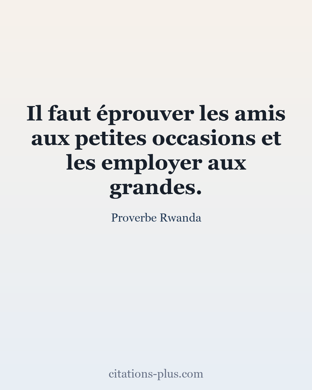 Carte Premium clair — Proverbe Rwanda