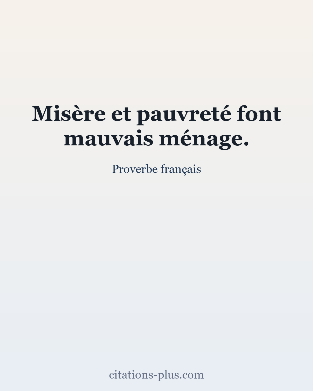 Carte Premium clair — Proverbe français