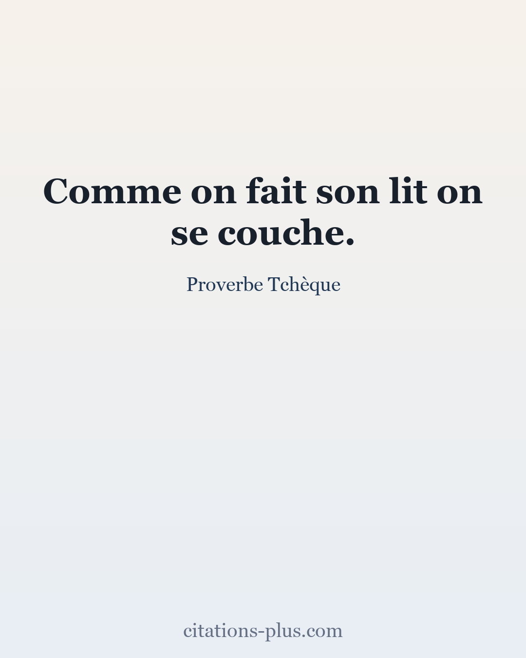 Carte Premium clair — Proverbe Tchèque