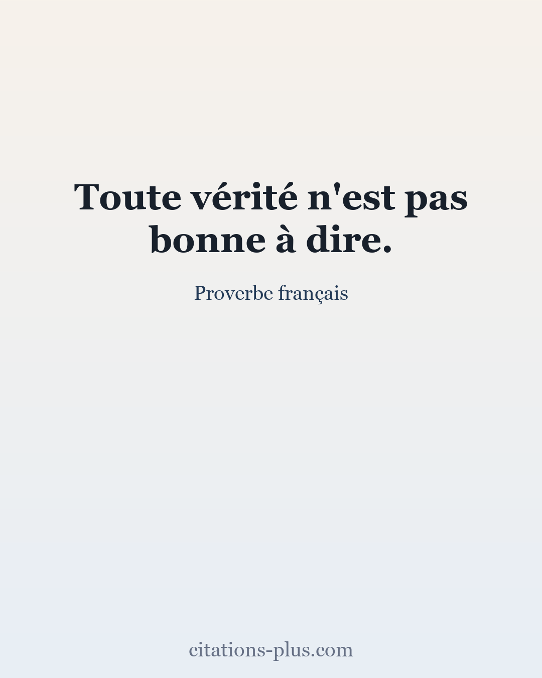 Carte Premium clair — Proverbe français