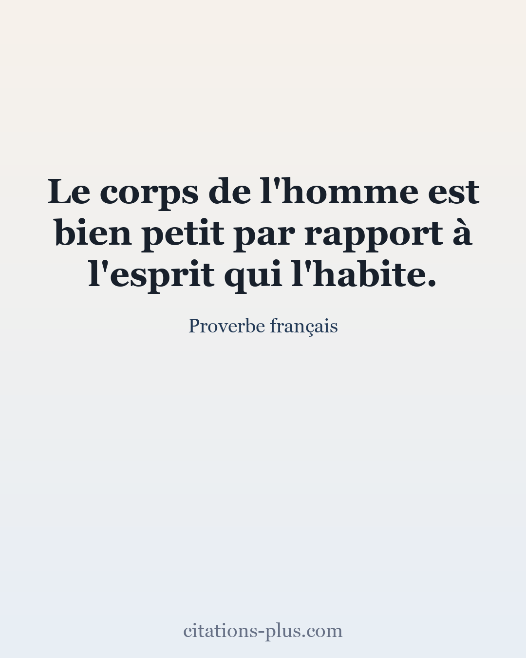 Carte Premium clair — Proverbe français