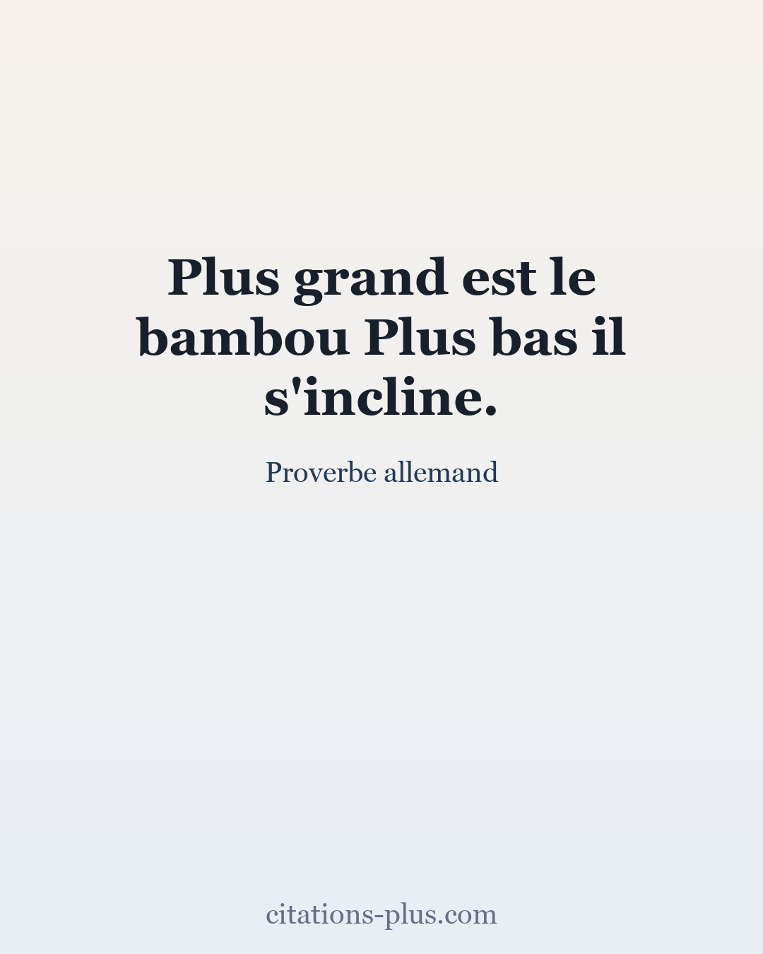 Carte Premium clair — Proverbe allemand