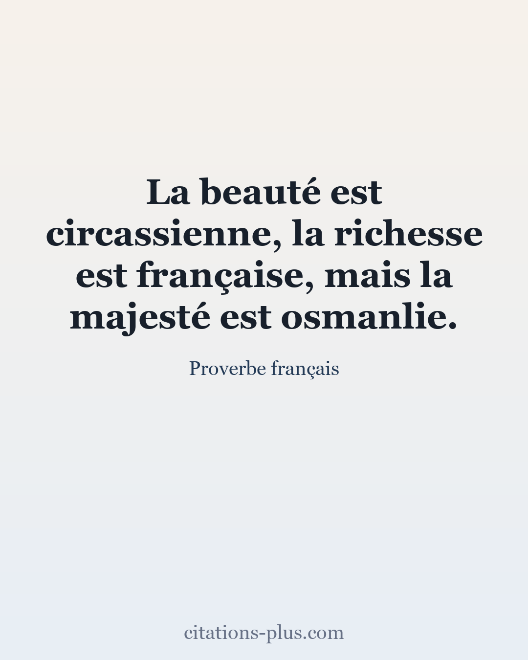 Carte Premium clair — Proverbe français