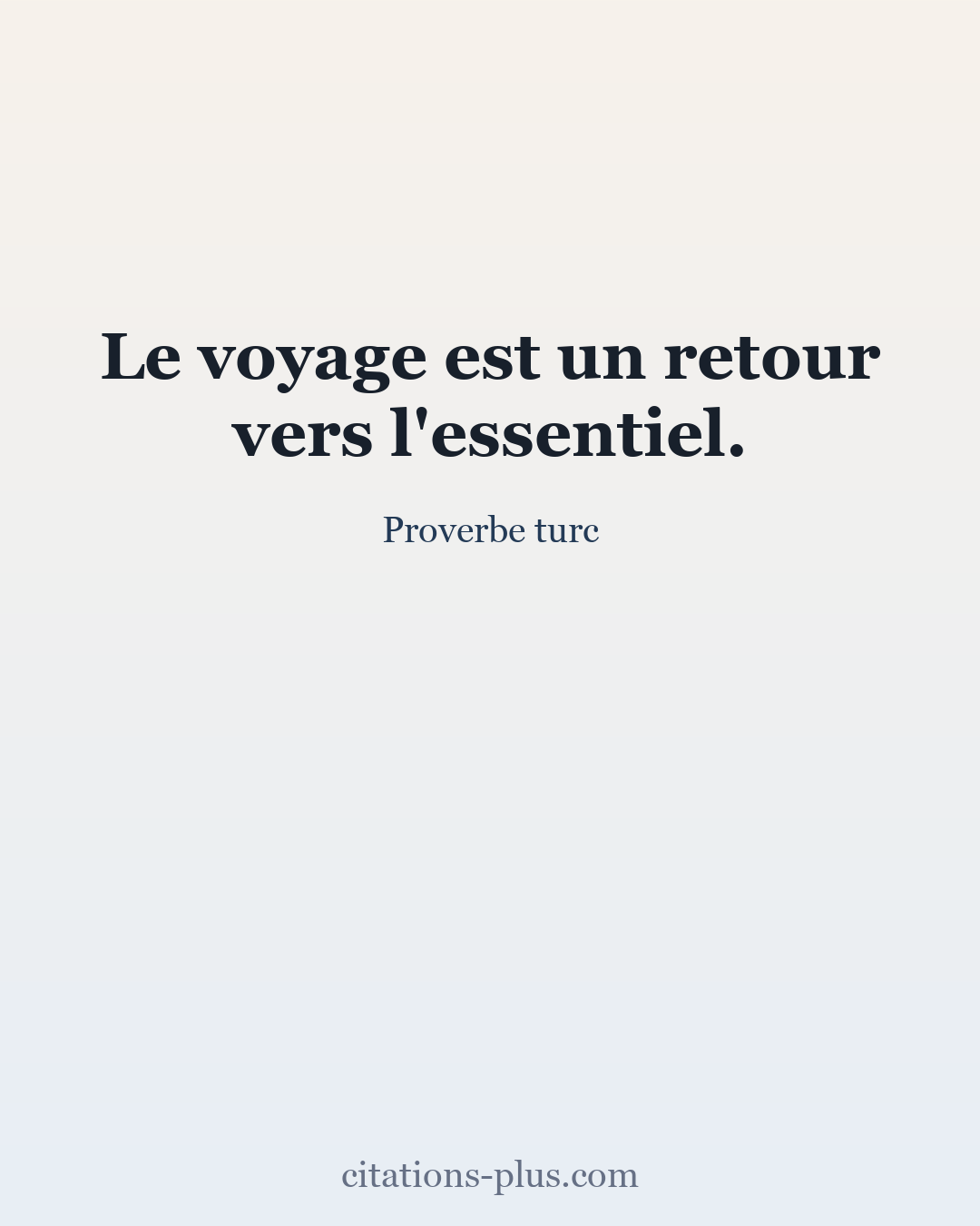 Carte Premium clair — Proverbe turc
