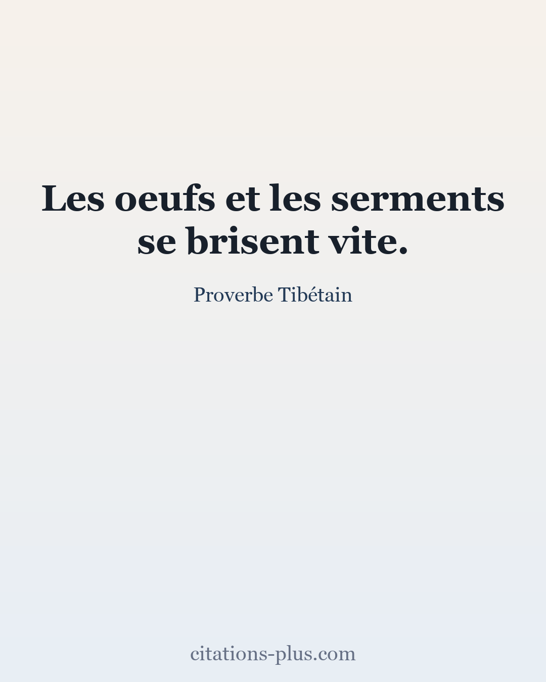 Carte Premium clair — Proverbe Tibétain