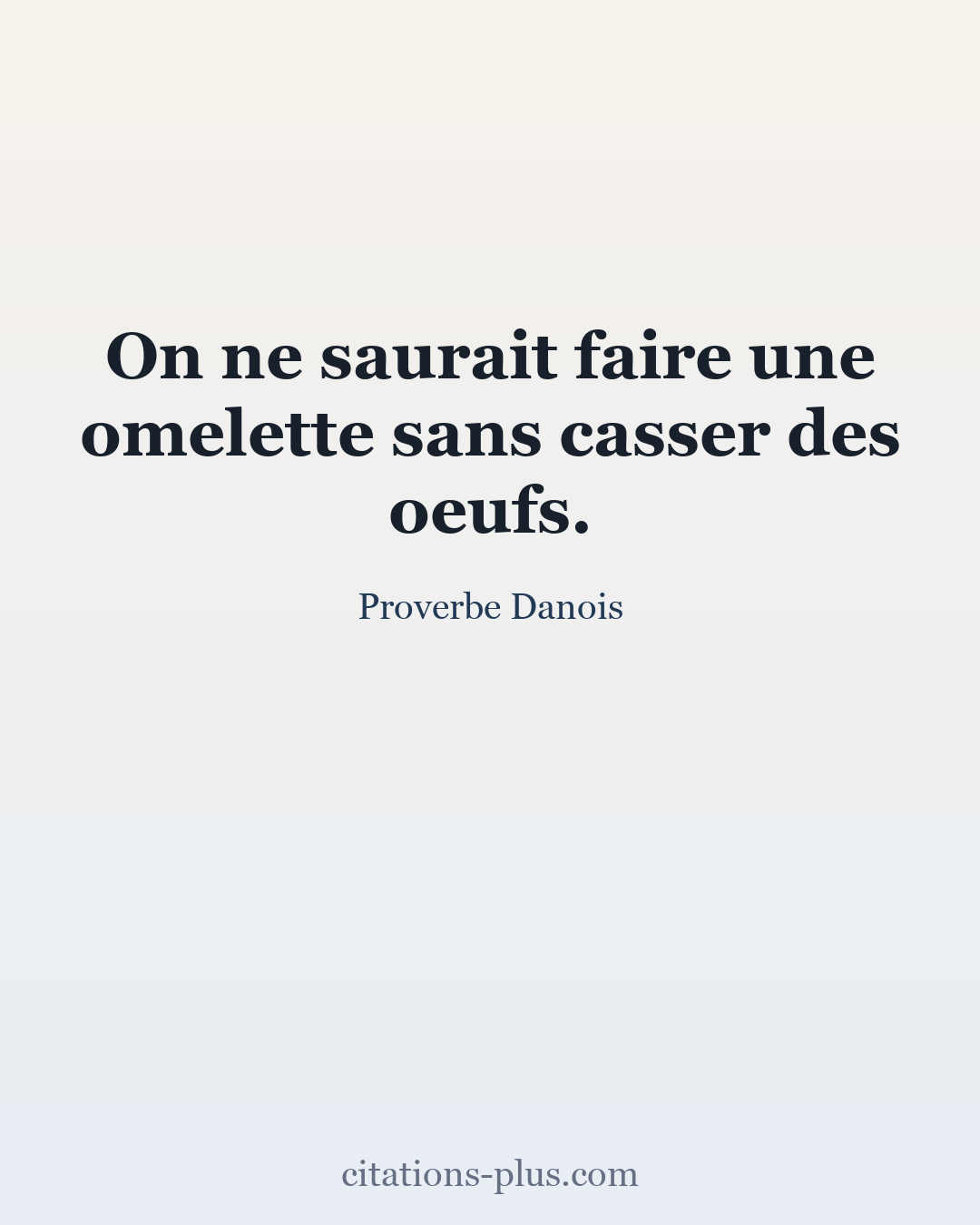 Carte Premium clair — Proverbe Danois