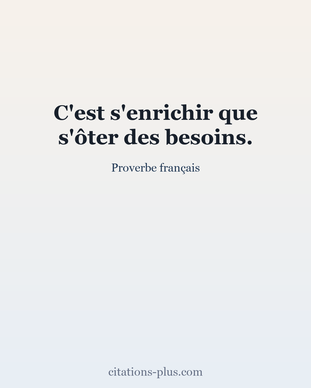 Carte Premium clair — Proverbe français