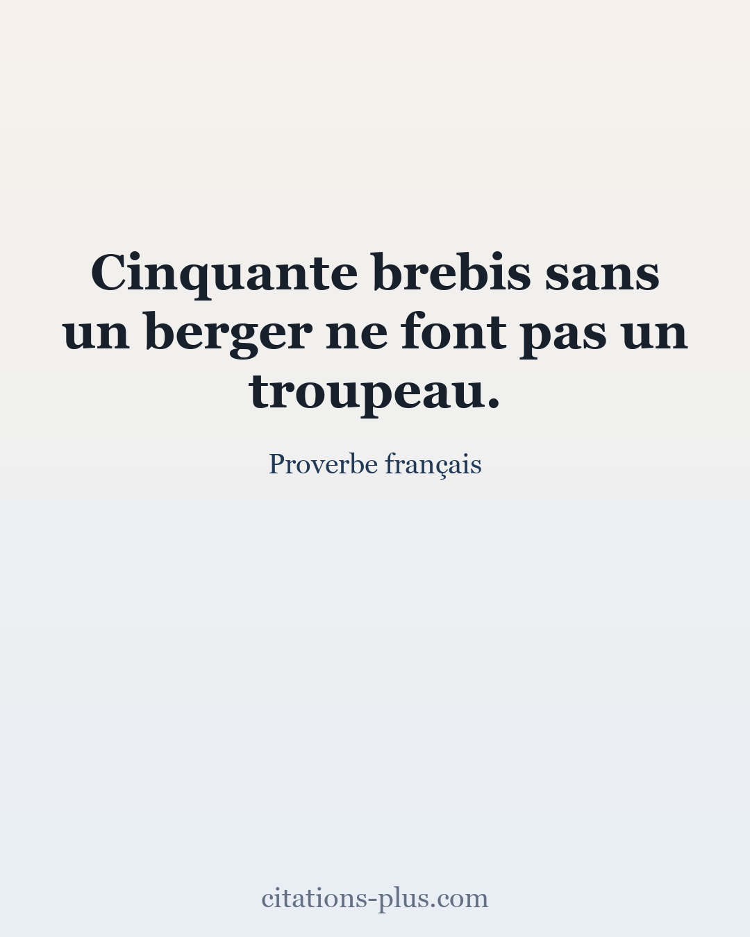 Carte Premium clair — Proverbe français