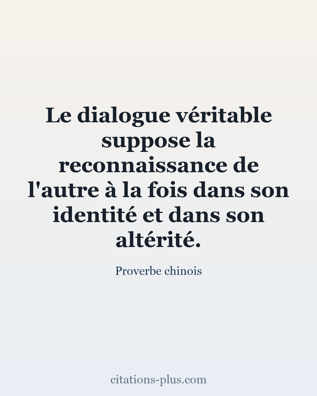 Carte Premium clair — Proverbe chinois