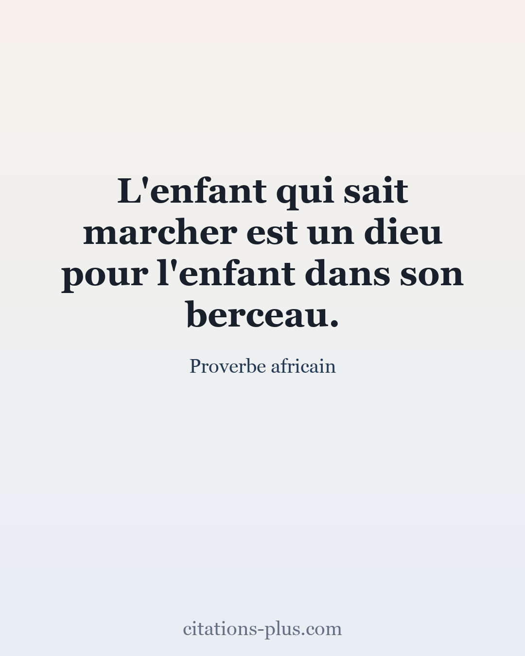 Carte Premium clair — Proverbe africain