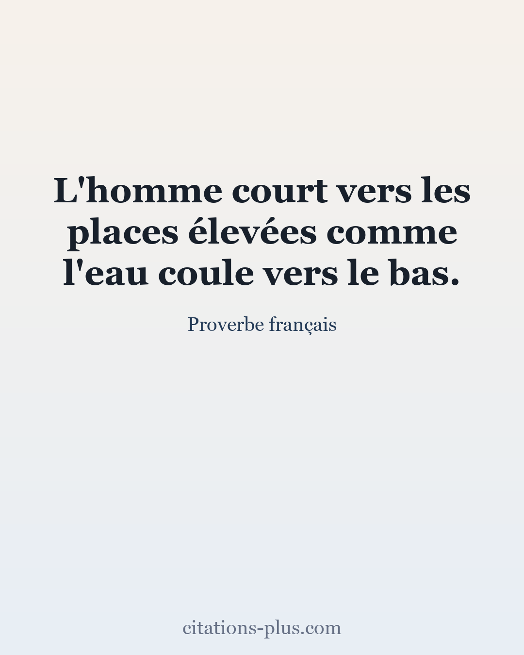 Carte Premium clair — Proverbe français