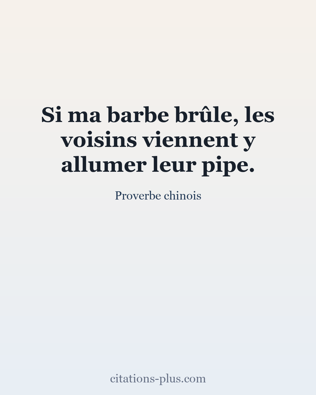 Carte Premium clair — Proverbe chinois
