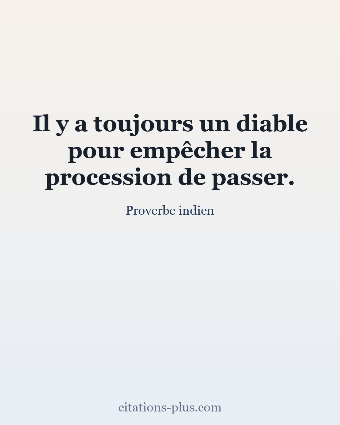 Carte Premium clair — Proverbe indien