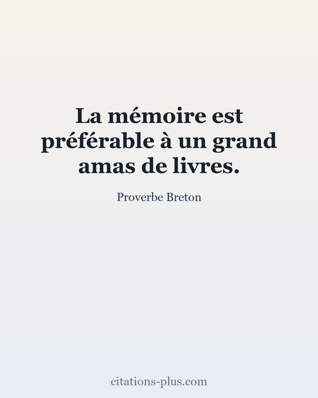 Carte Premium clair — Proverbe Breton