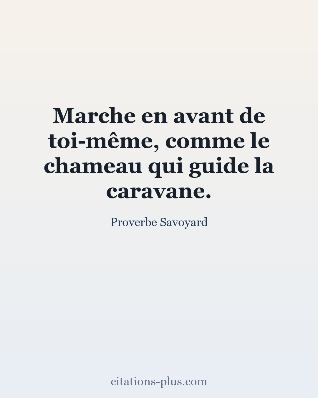 Carte Premium clair — Proverbe Savoyard