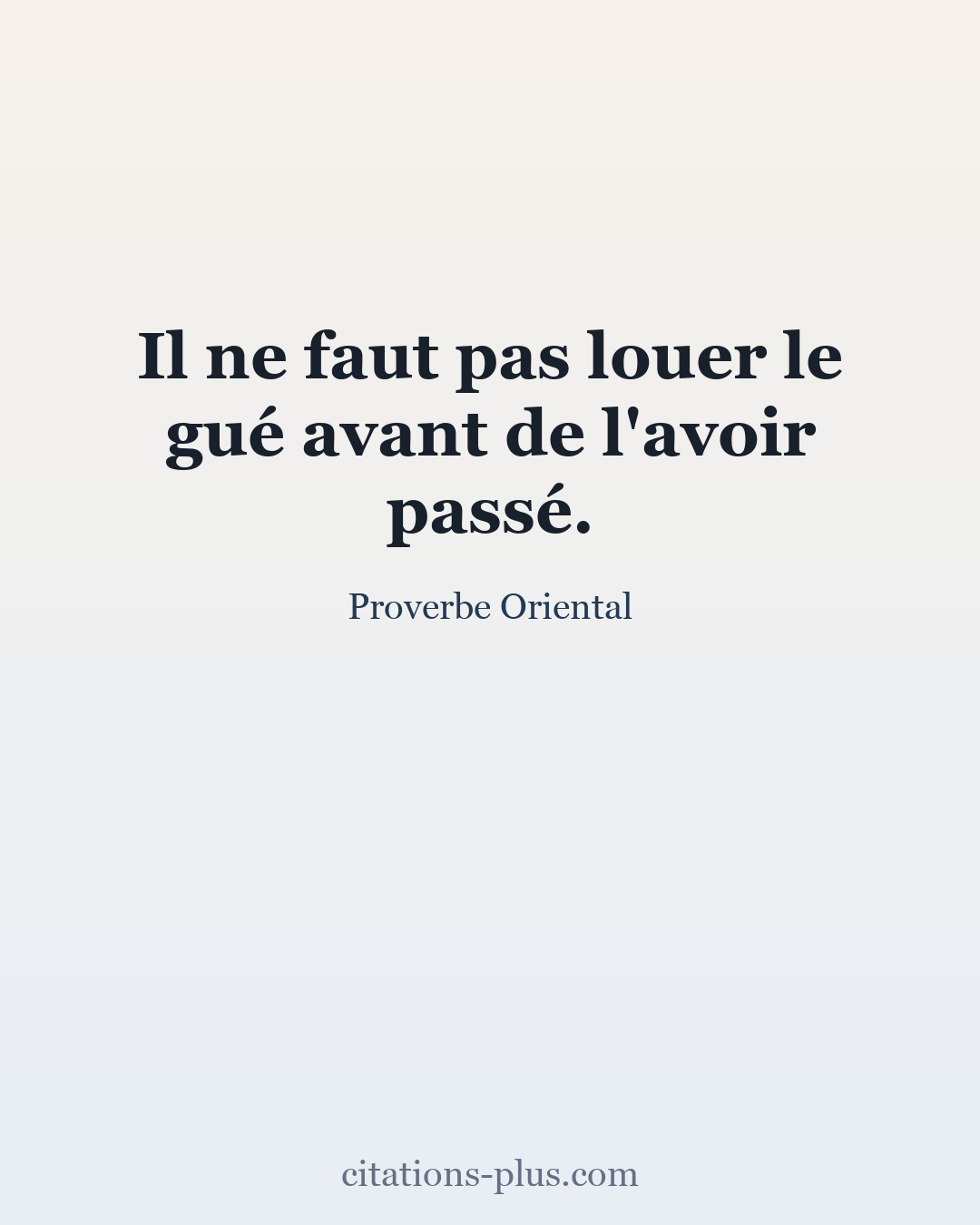 Carte Premium clair — Proverbes orientaux