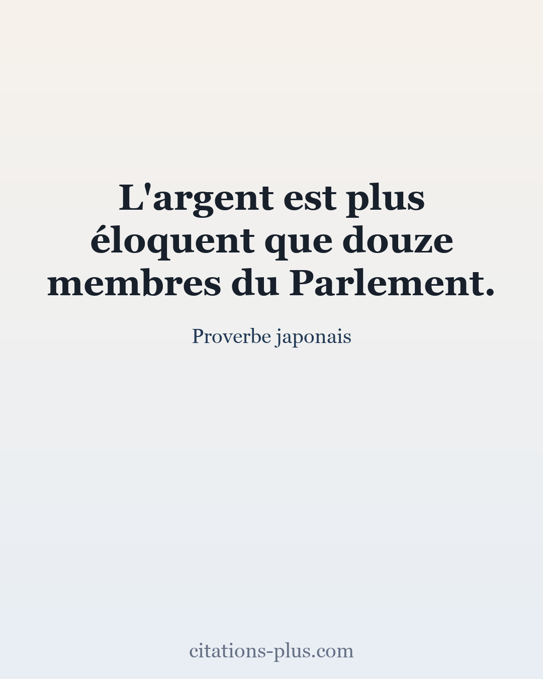 Carte Premium clair — Proverbe japonais