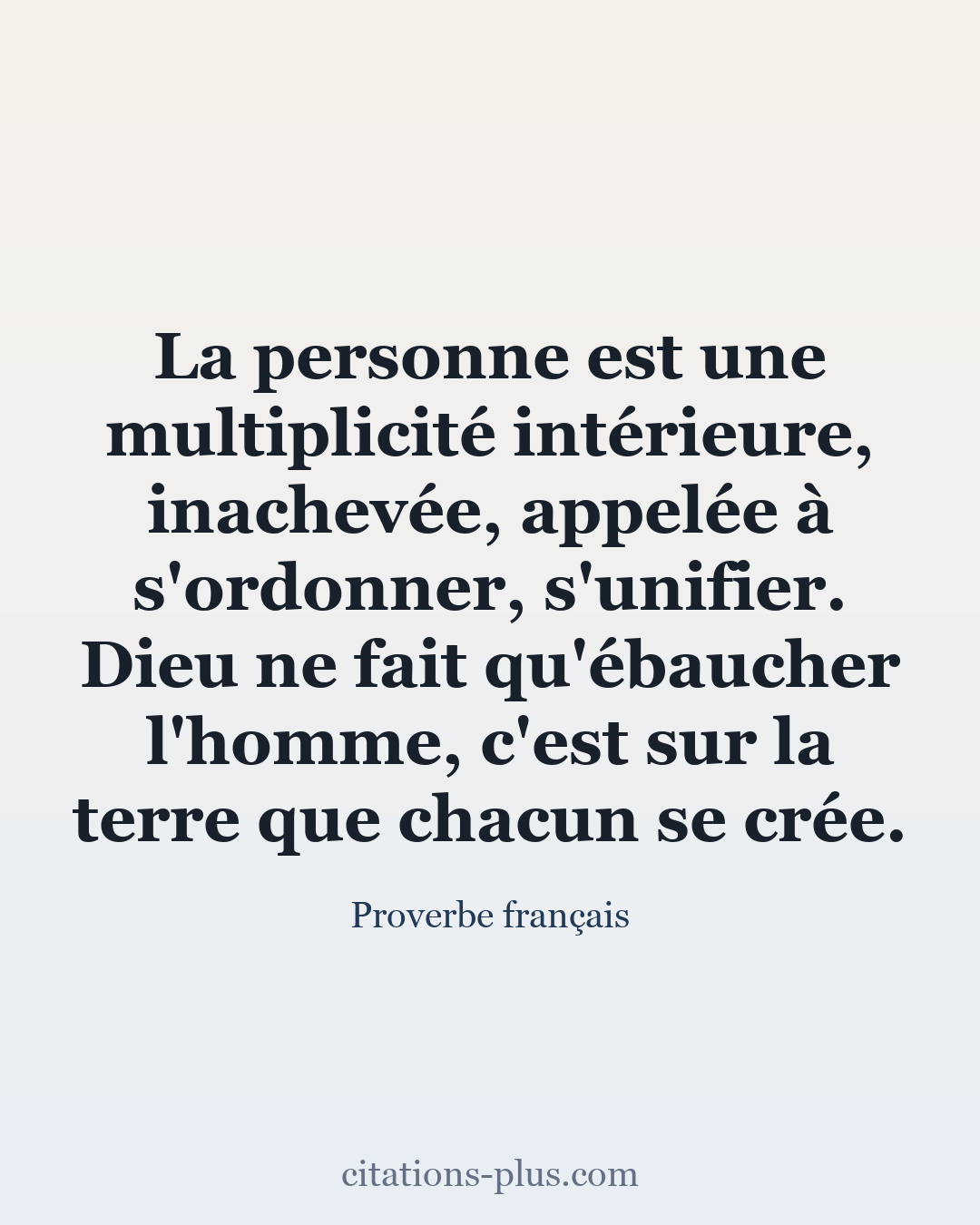 Carte Premium clair — Proverbe français