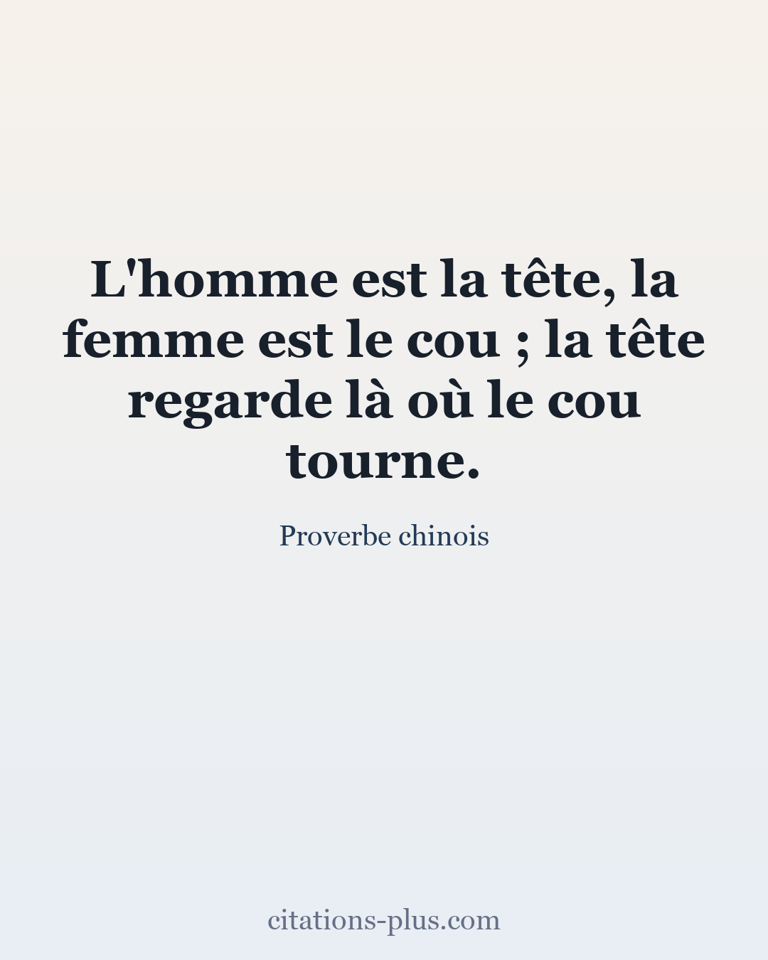 Carte Premium clair — Proverbe chinois