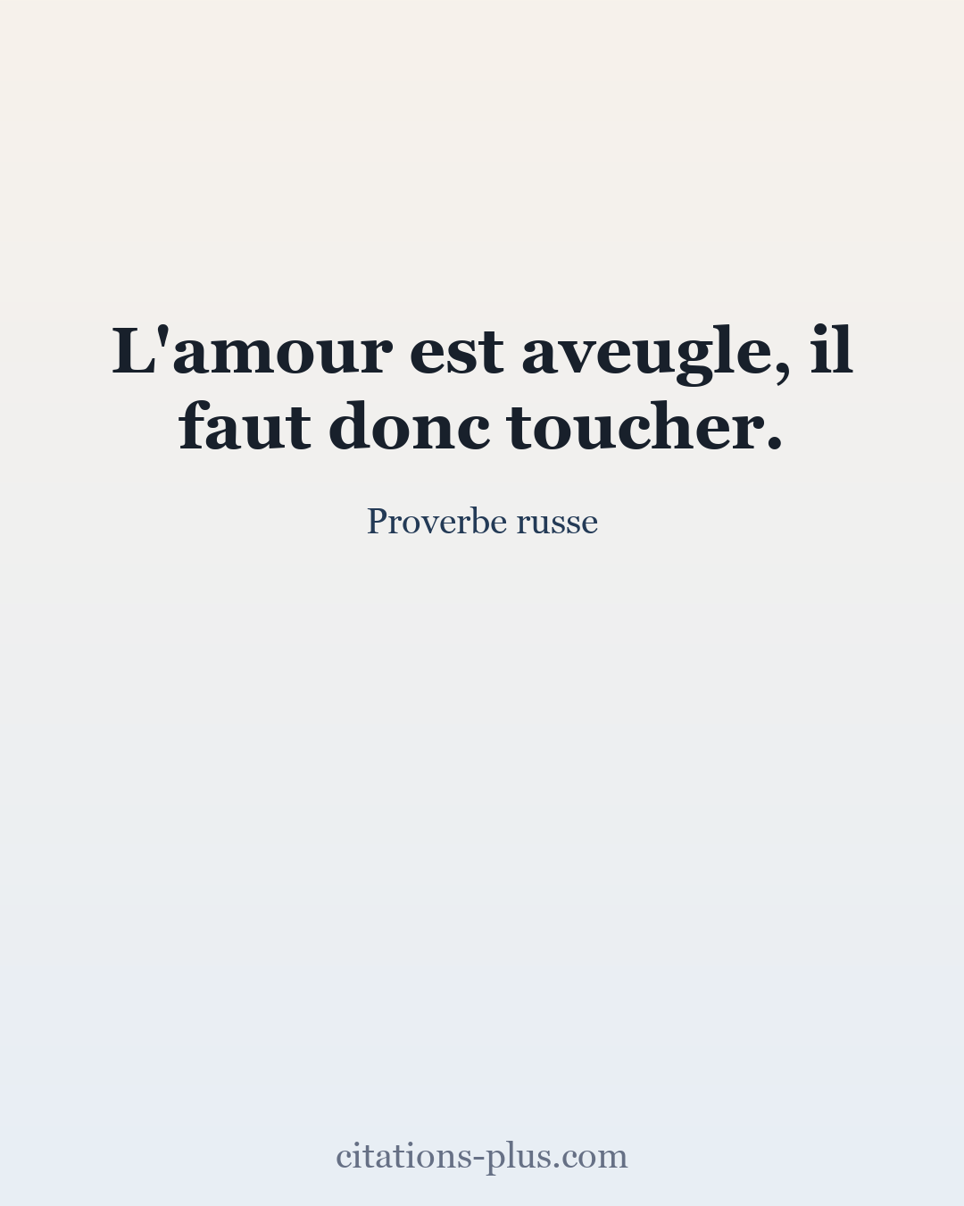 Carte Premium clair — Proverbe russe