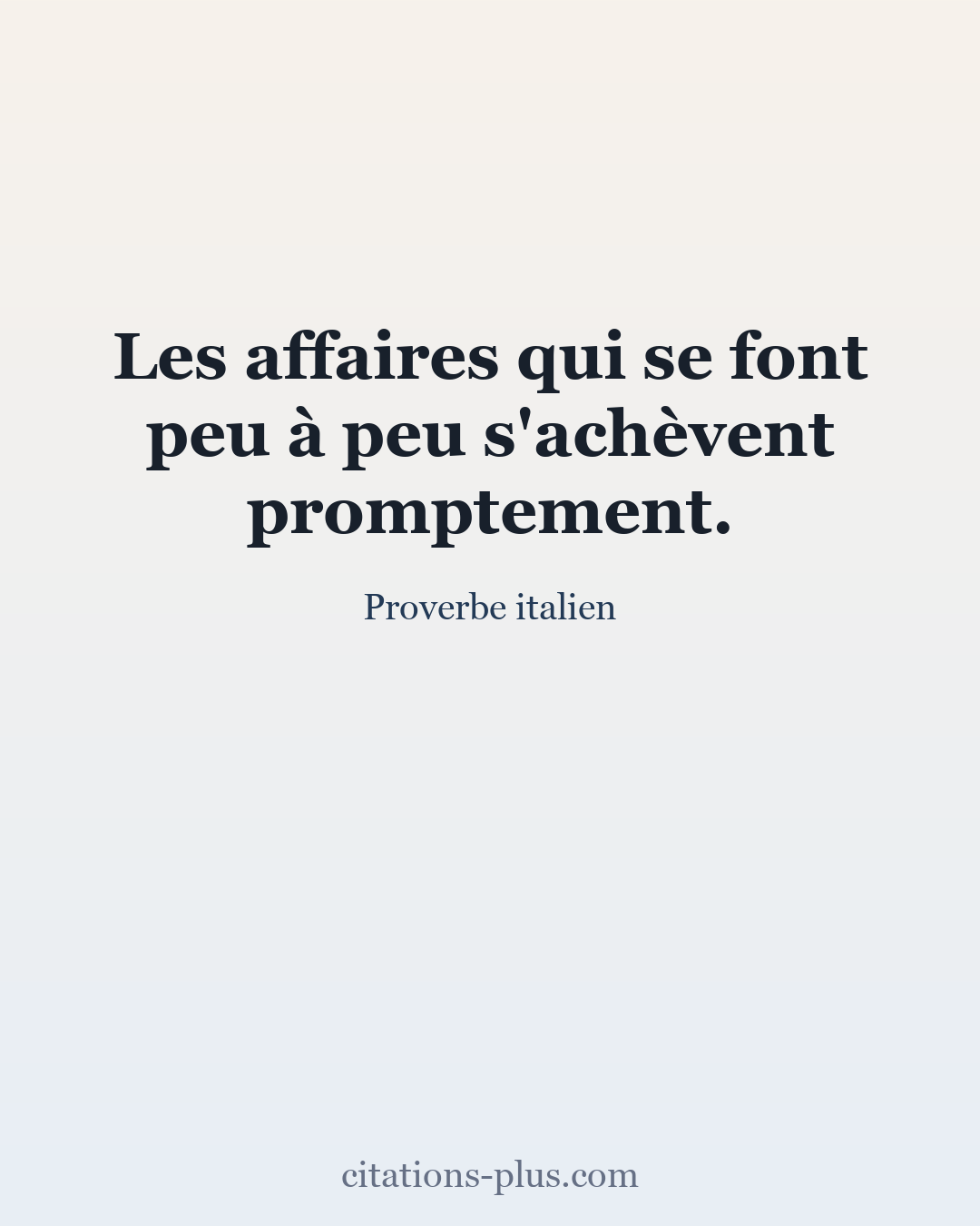 Carte Premium clair — Proverbe italien