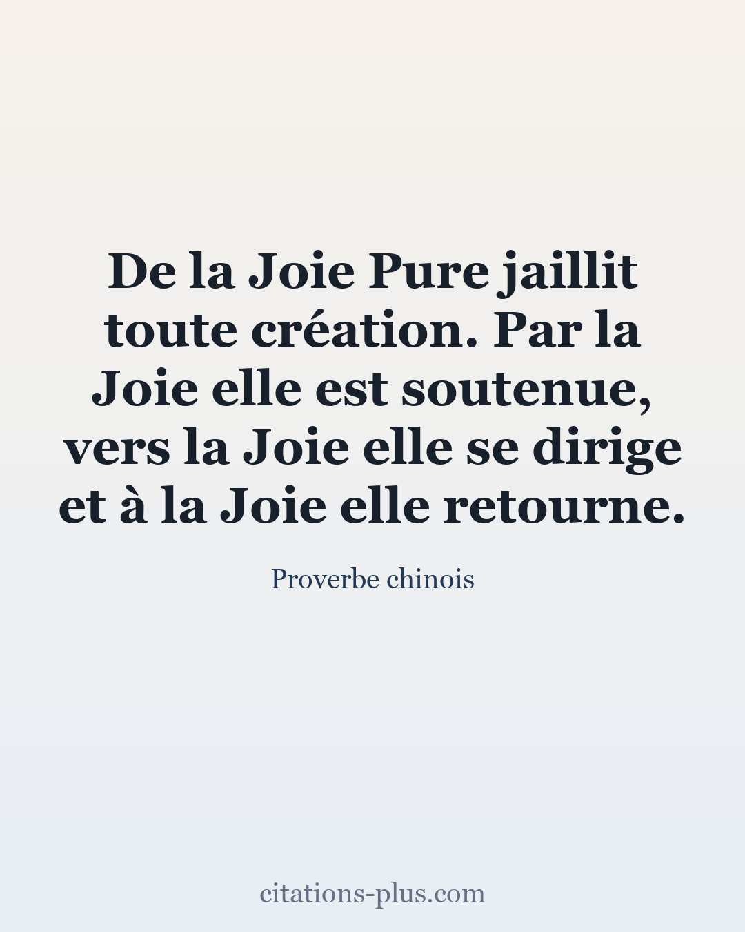 Carte Premium clair — Proverbe chinois