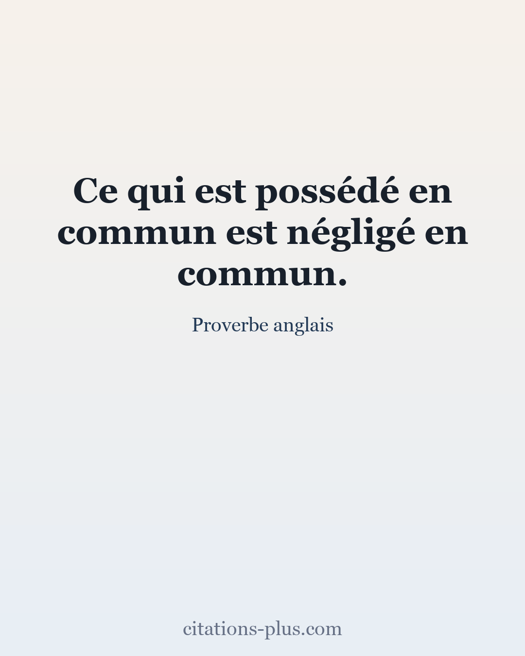 Carte Premium clair — Proverbe anglais