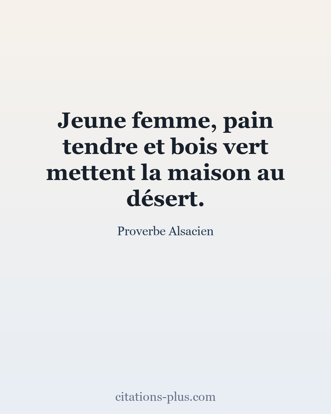 Carte Premium clair — Proverbe Alsacien