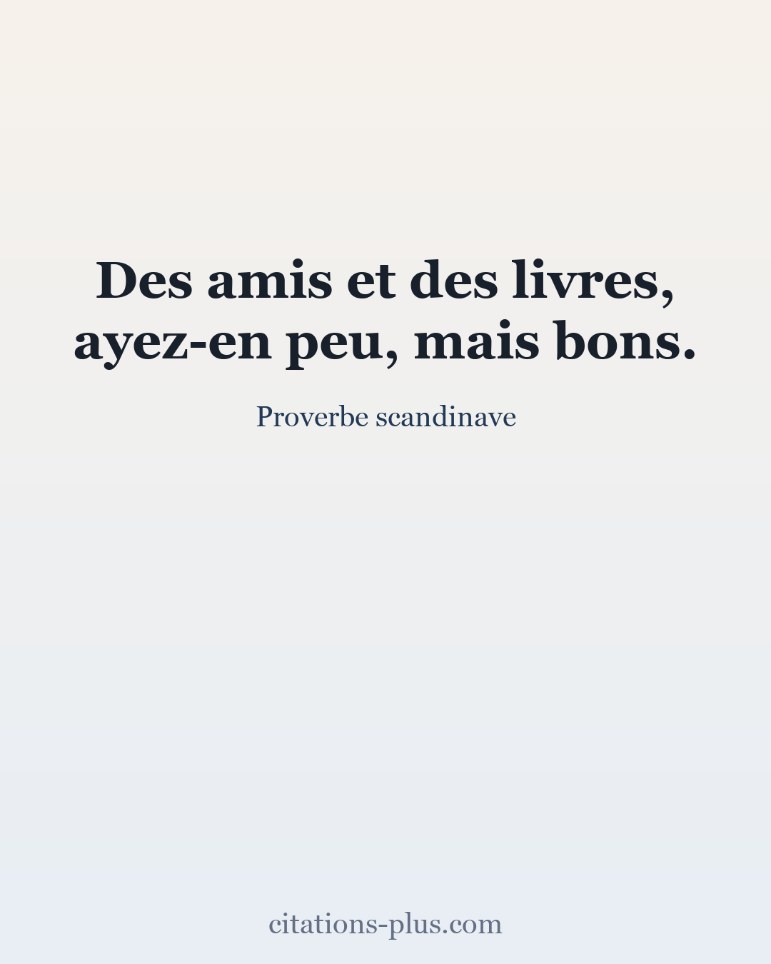 Carte Premium clair — Proverbe scandinave