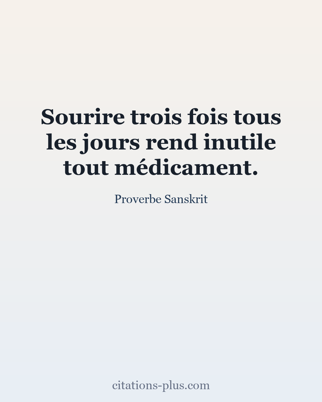 Carte Premium clair — Proverbe Sanskrit